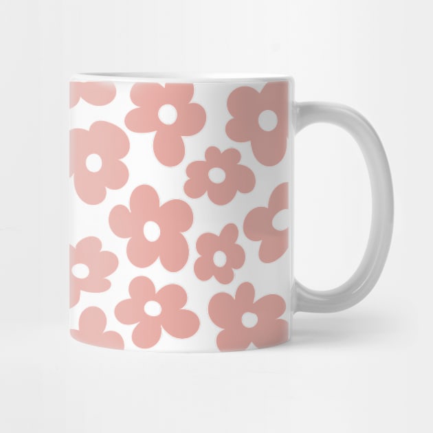 Aesthetic Peach Flowers Retro Daisy by YourGoods